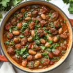 Bowl of flavorful chorizo beans